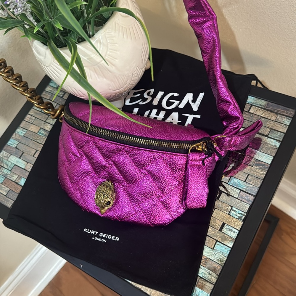 - Kurt Geiger Small Kensington Soft Quilted Leather Belt Bag - Picture 16 of 17